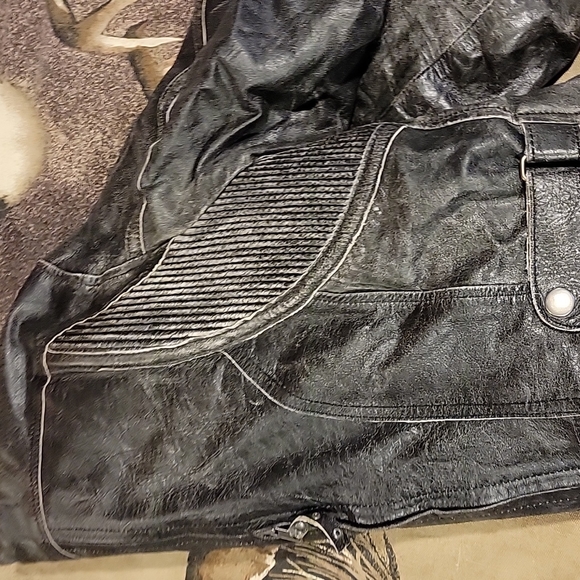 Womens Leather Motorcycle Riding Jacket - Picture 9 of 9